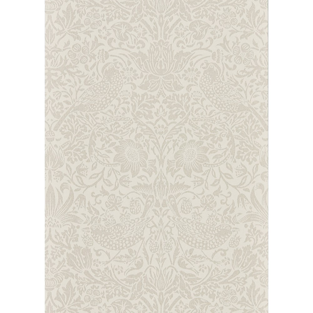 Pure Strawberry Thief Wallpaper 216020 by Morris & Co in Ecru Cream